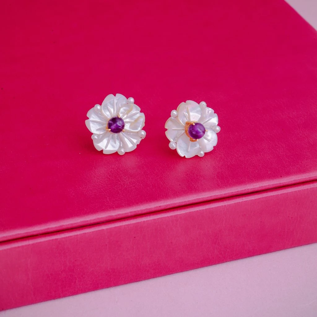 LJ123:Sadaf Flower Ring