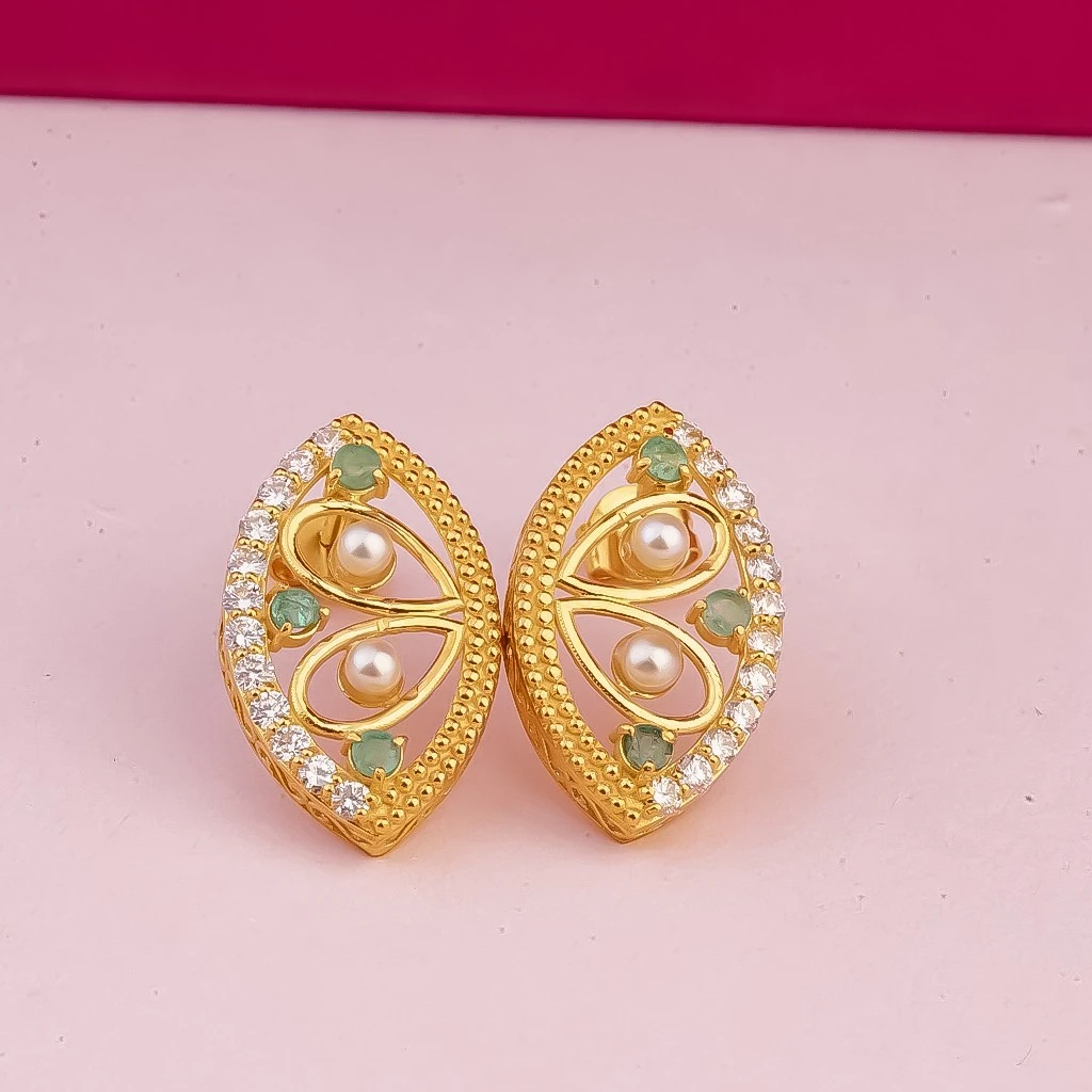 LJ057:Emerald Butterfly Earrings